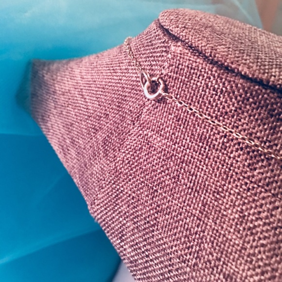 Vintage Diamond Short Sterling Silver Necklace 16” - Picture 3 of 8